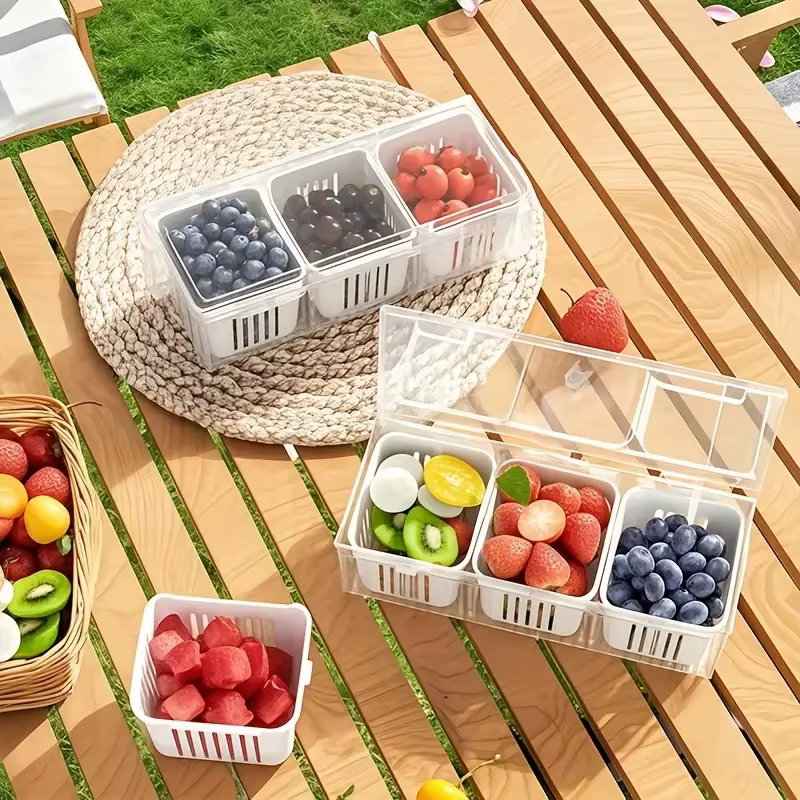 Contenants de stockage alimentaire compartimentés