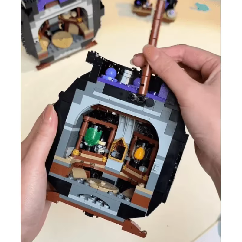 Crucible Secret Potion Classroom 652 Blocs de construction Modèle de film magique Jouet créatif à assembler pour adultes Cadeau de Noël