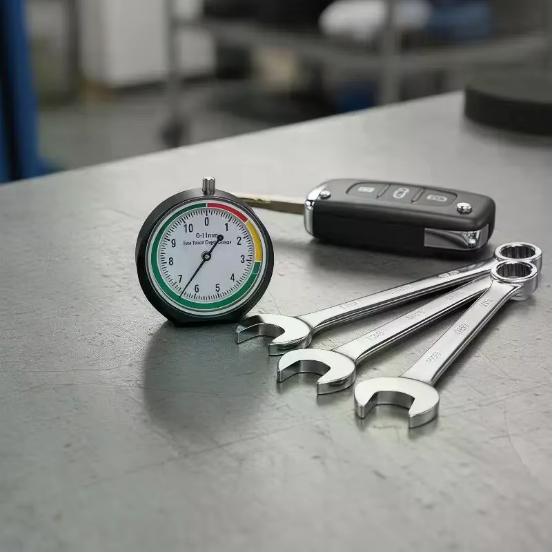 Jauge de mesure de la profondeur du profil des pneus de voiture pour un entretien précis