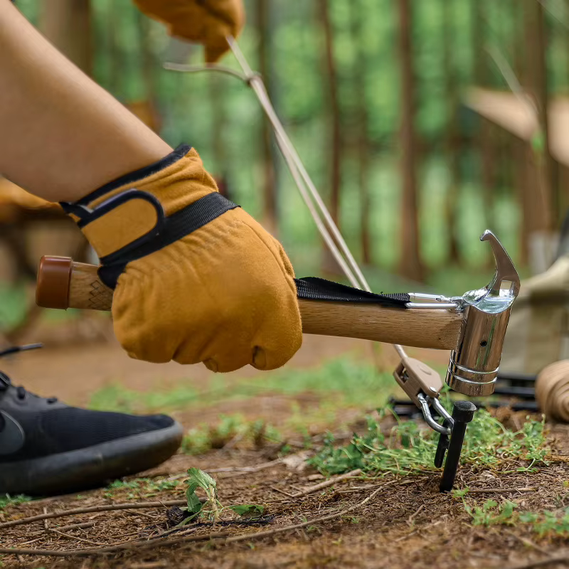 1 pièce Marteau de camping multifonctionnel d'extérieur en acier inoxydable avec tête en cuivre