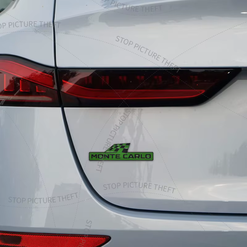 Autocollant de coffre de pare-chocs arrière de voiture, insigne de calandre, logo 3D en métal, Monte Carlo Race Feel, Skoda Kamiq Superb Fabia Yinous Rine, 1PC