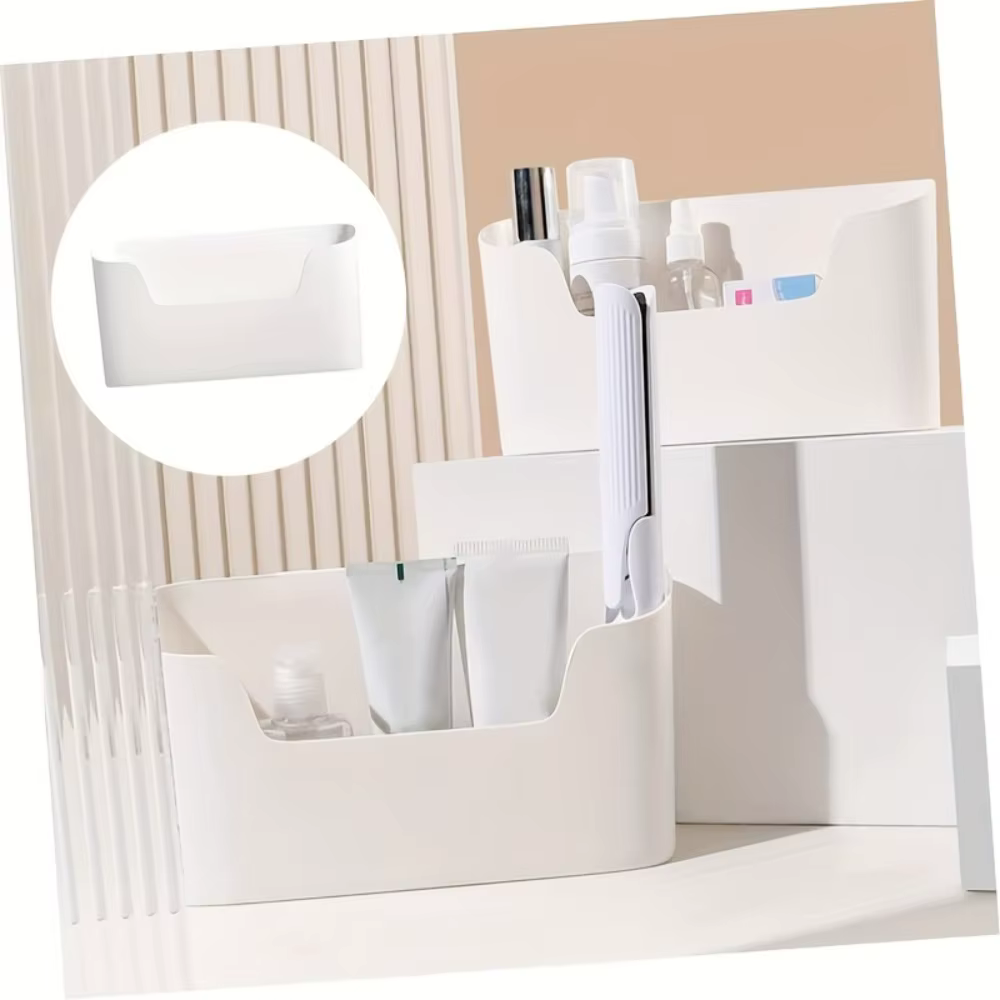 Bacs de rangement muraux en plastique sans poinçon