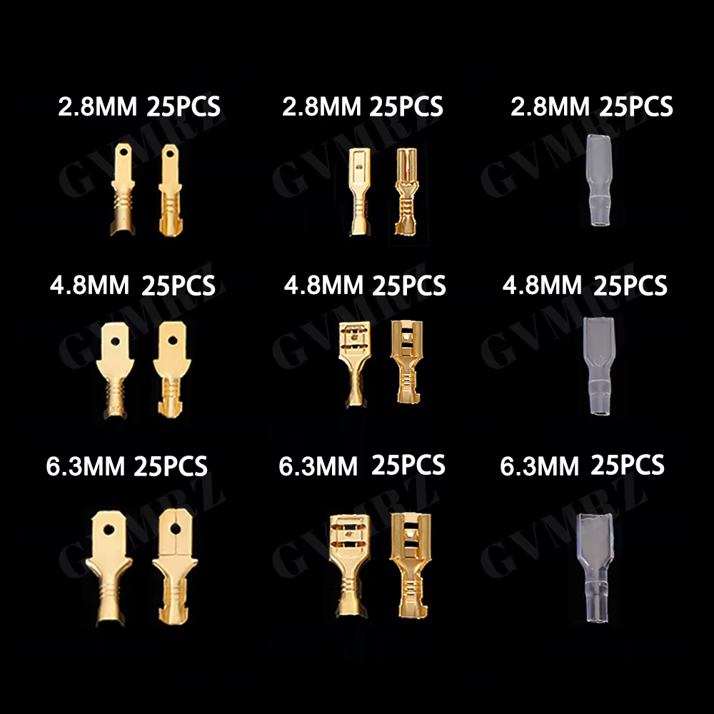 150 pièces/boîte 2.8/4.8/6.3mm bornes à sertir joint isolé connecteurs de fil électrique Kit d'assortiment