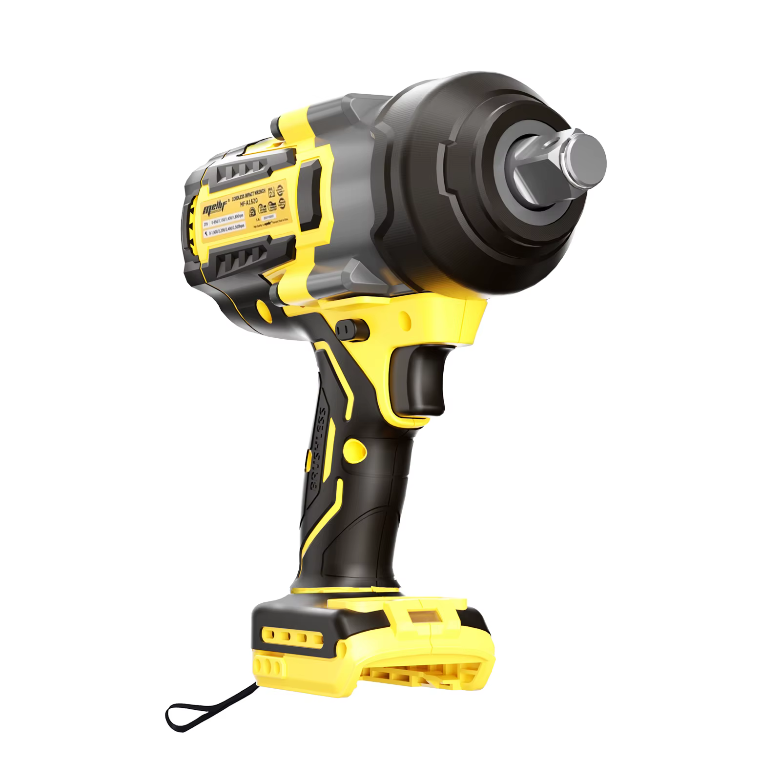 Clé à chocs électrique sans fil compatible avec la batterie Dewalt 18V 20V (sans