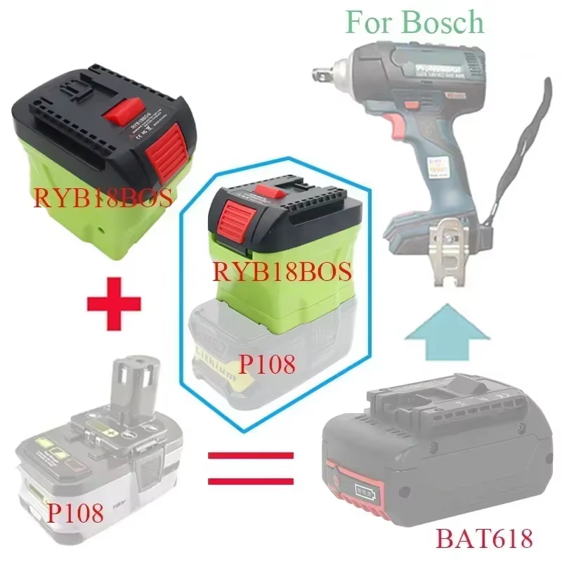 Adaptateur de convertisseur de batterie RYB18BOS pour Batteries Lithium-ion Ryobi 18V