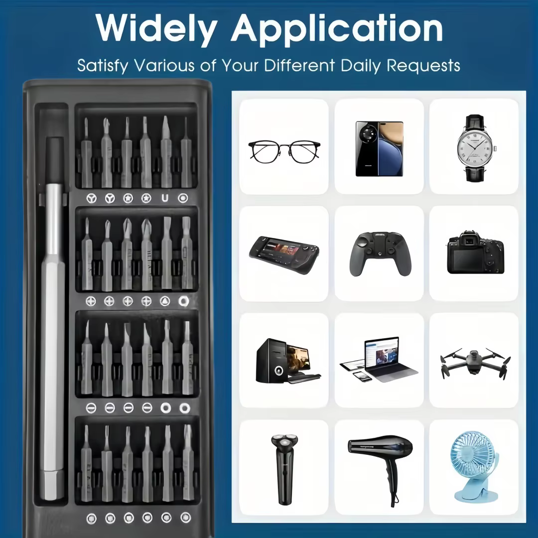 Kit de tournevis de précision numérique 24 en 1 avec boîte de rangement portable et outil de démontage d'appareils électroniques