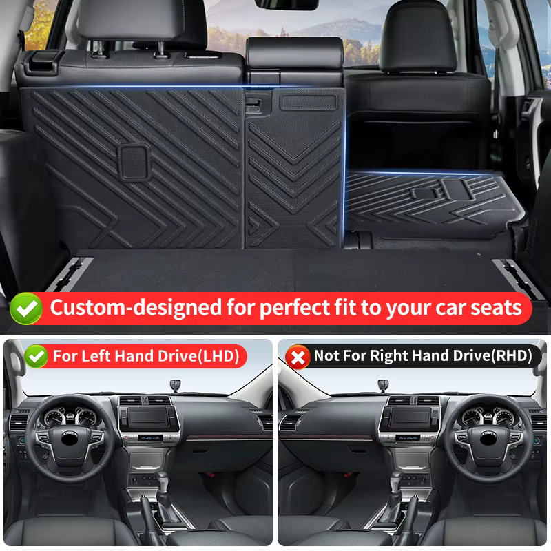 For 2010-2023 Toyota Land Cruiser Prado 150 Sept sièges Dédié Deuxième rangée Coussin de siège arrière LC250 FJ250 Série Intérieur Mis à niveau Accessoires Modification Tuning 2022 2021 2020 2019 2018