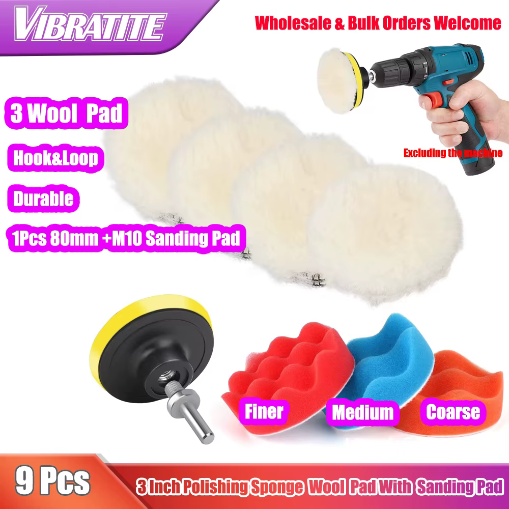 Kit de tampons de polissage pour perceuse