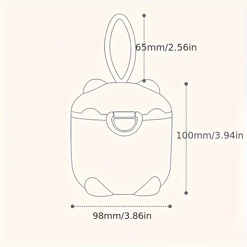Boîte de lait en poudre Portable à quatre couches, récipient de lait en poudre, boîte rotative de stockage des aliments 1 pièce