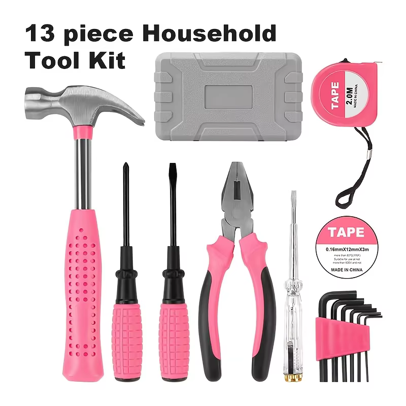 Nouvelle boîte à outils rose 13-en-1 2026