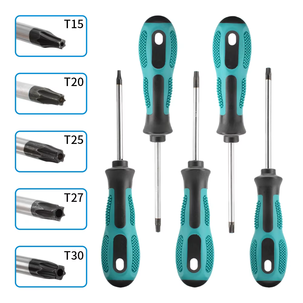 Kit de tournevis magnétiques Torx de précision 1 pièce T5 T6 T7 T8 T9 T10 T15 T20 T25 T27 T30 – Outil manuel d'entretien pour contrôleur de sécurité
