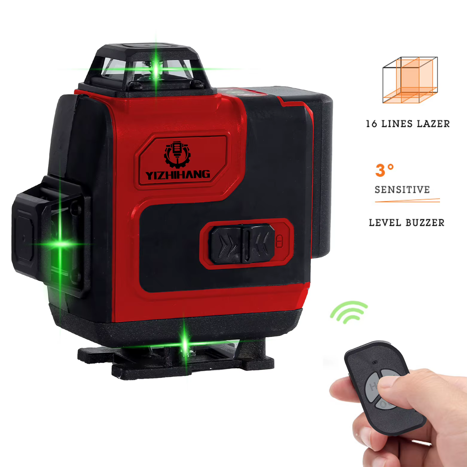 Niveau laser vert à faisceau croisé 16 lignes
