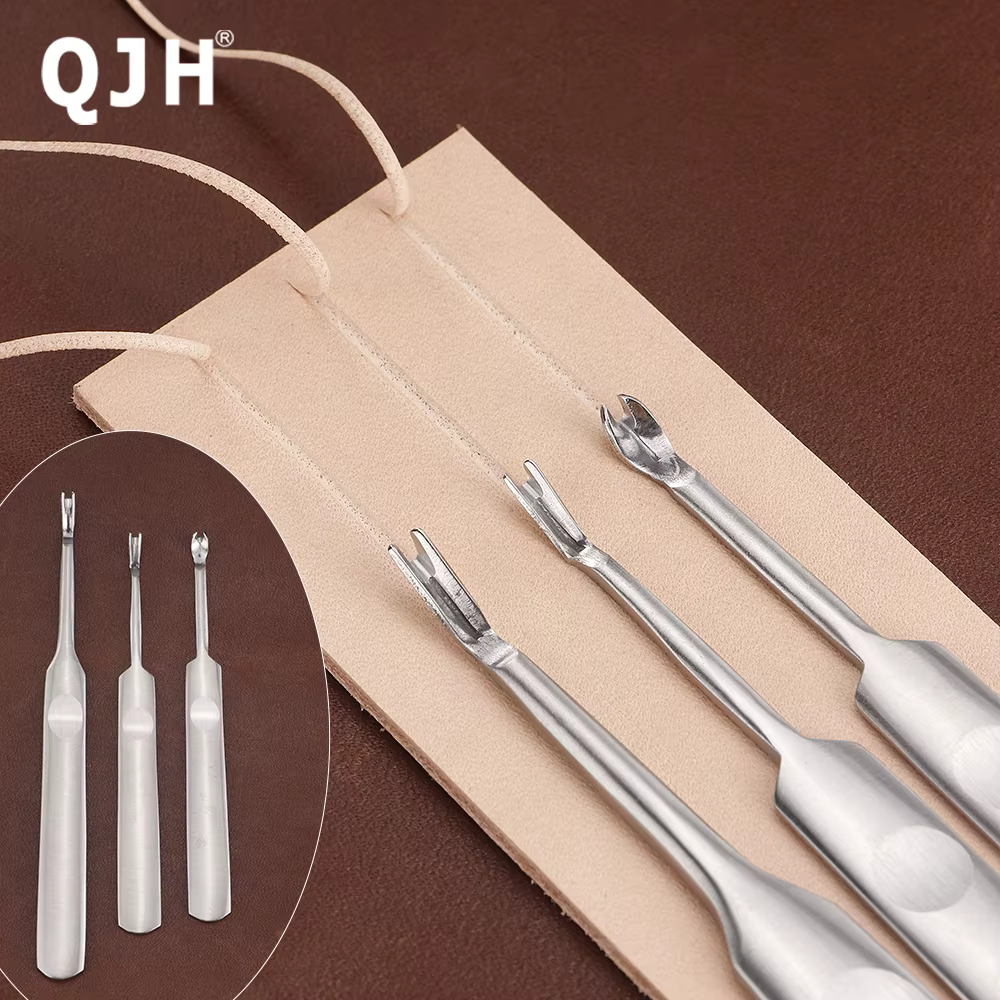 Ensemble d'outils de fente pour artisanat du cuir en acier inoxydable de qualité supérieure