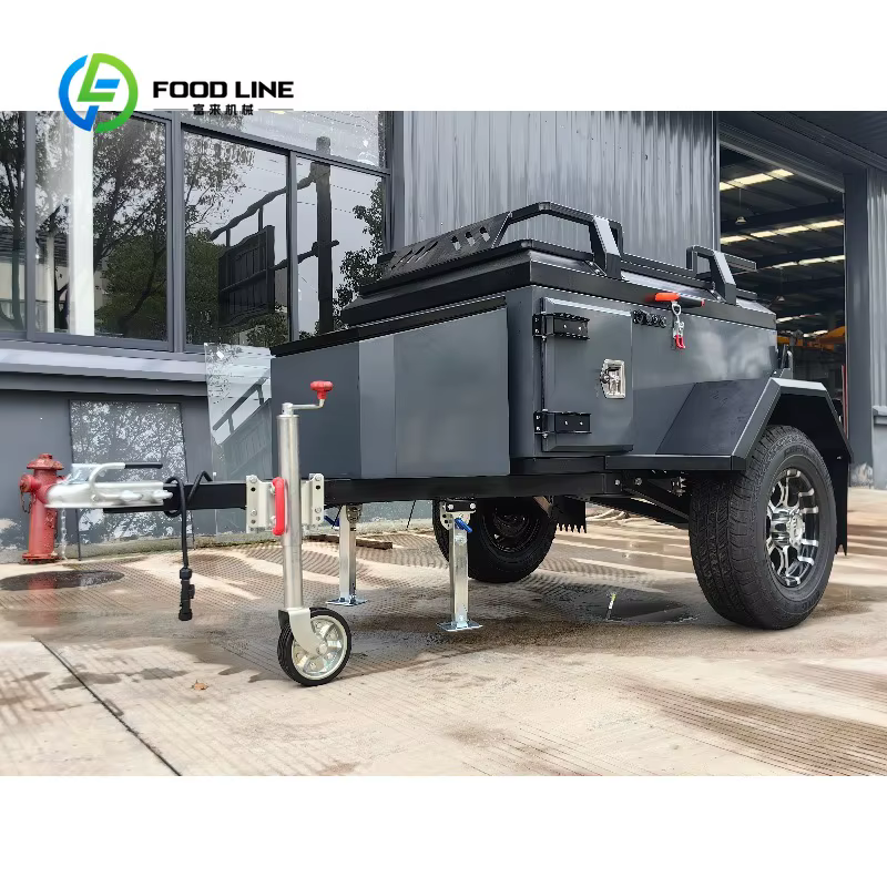 Remorque de camping personnalisée en acier au carbone avec suspension indépendante, camping-car tout-terrain pour les voyages d'aventure en plein air