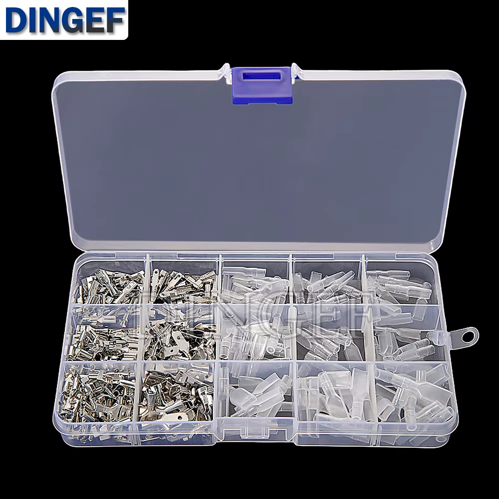 270 pièces/boîte 2.8mm 4.8mm 6.3mm bornes à sertir joint isolé connecteurs de fil électrique Kit d'assortiment