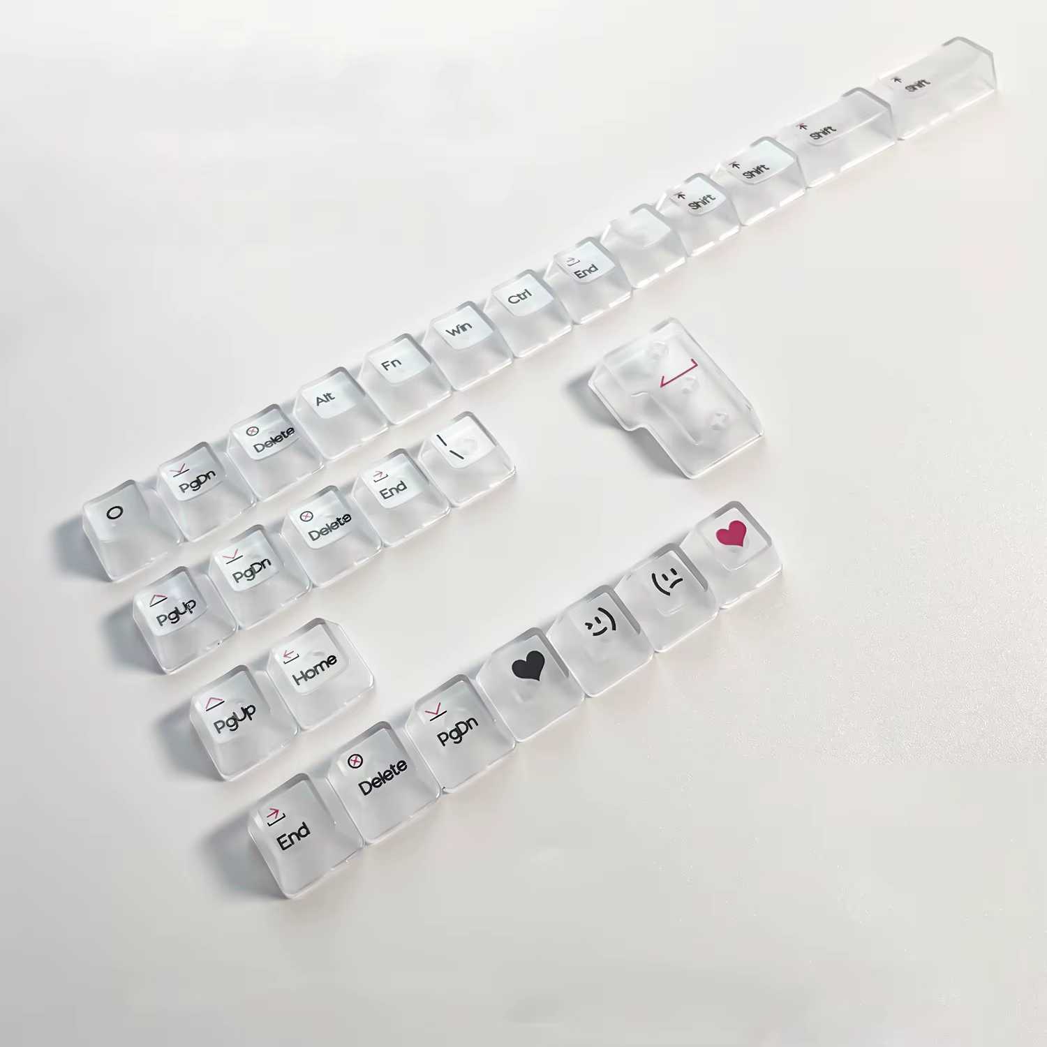 Capuchons de touches transparents en langue russe et coréenne