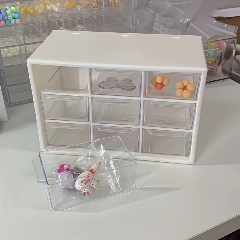 Boîte de rangement, tiroir transparent pour petites pièces