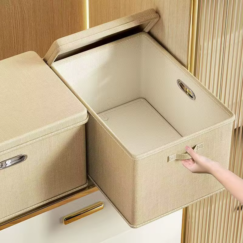 Boîte de rangement pliable en tissu pour vêtements
