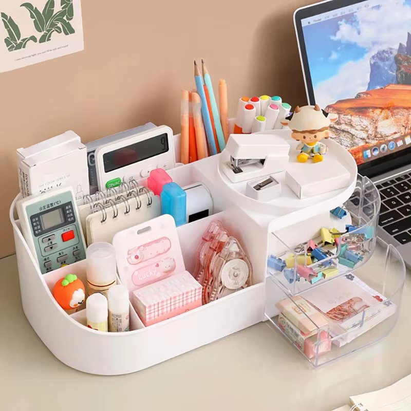 Boîte de rangement de maquillage avec miroir