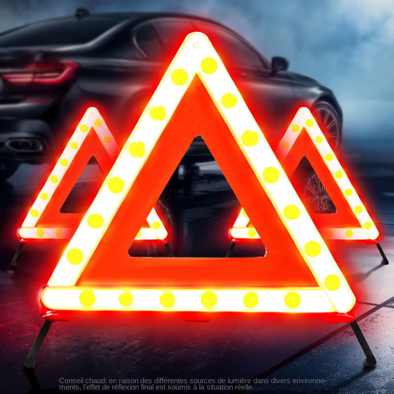 Triangle d'iode pour installation d'urgence de voiture