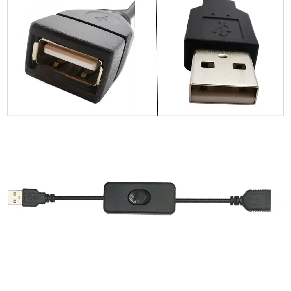 Câble USB avec interrupteur marche/arrêt