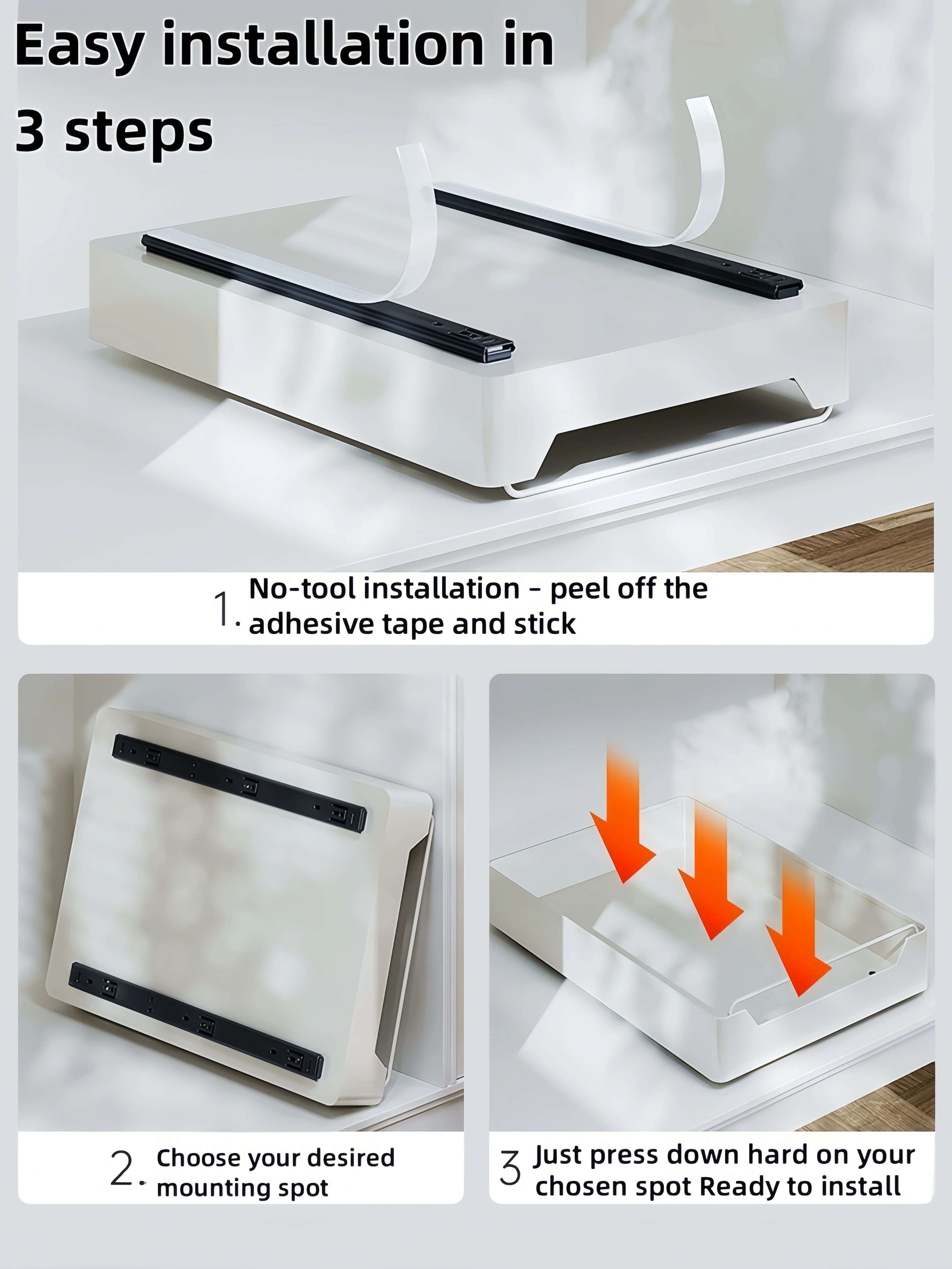 GENGSHENG Support de rangement de cuisine avec rails coulissants