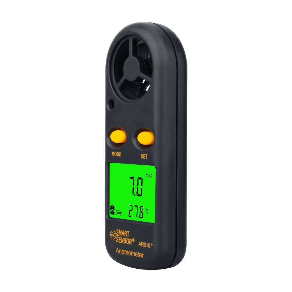 Therye.com-Jauge de vitesse du vent portable, anémomètre, compteur de vitesse du vent, testeur, instruments de mesure, détecteur de vitesse du vent, AR816 +