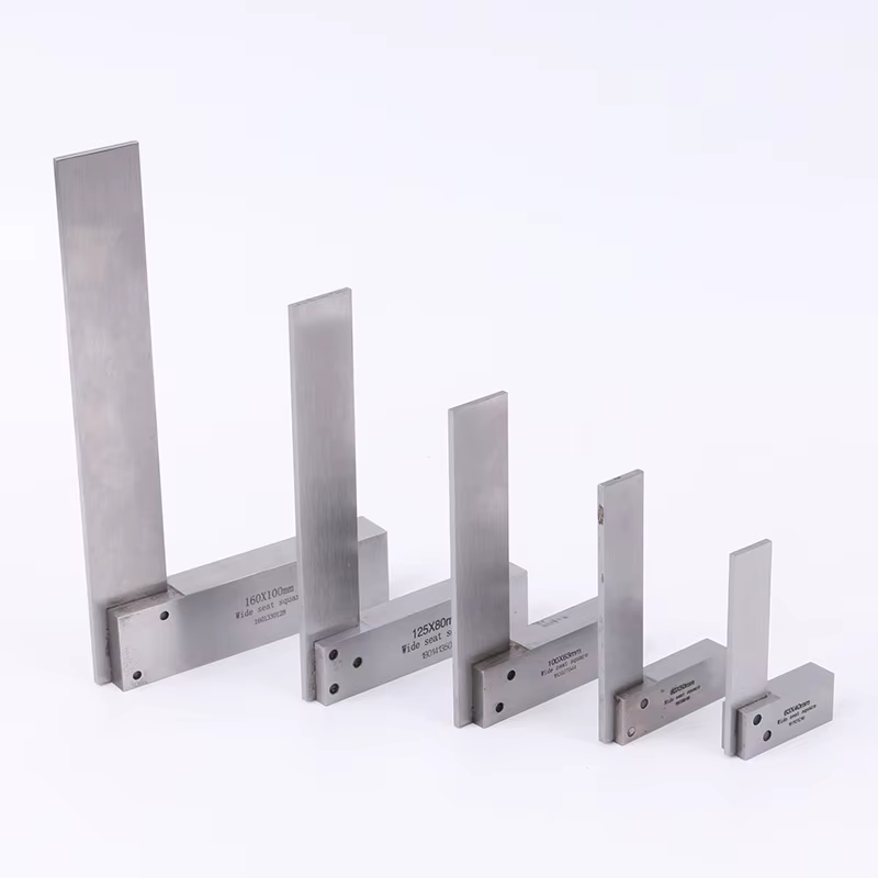 Règle d'angle en forme de L en acier au carbone de haute précision - 90 ° Outil de mesure à angle droit pour le travail