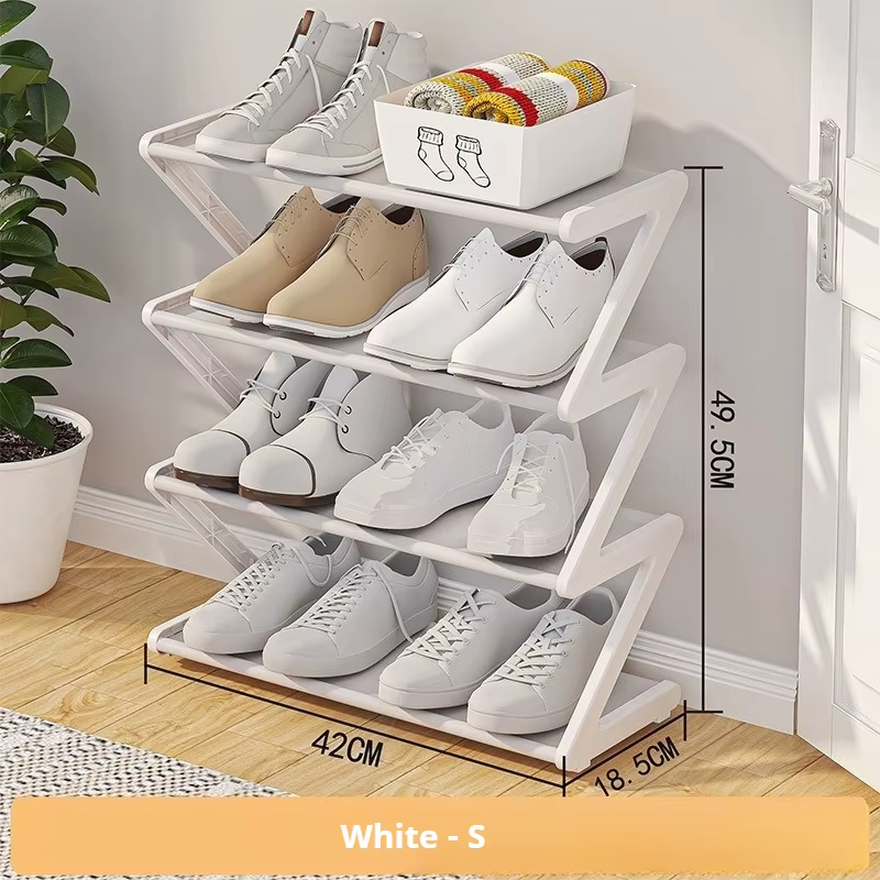 Meuble à chaussures multicouche en forme de Z pour la maison
