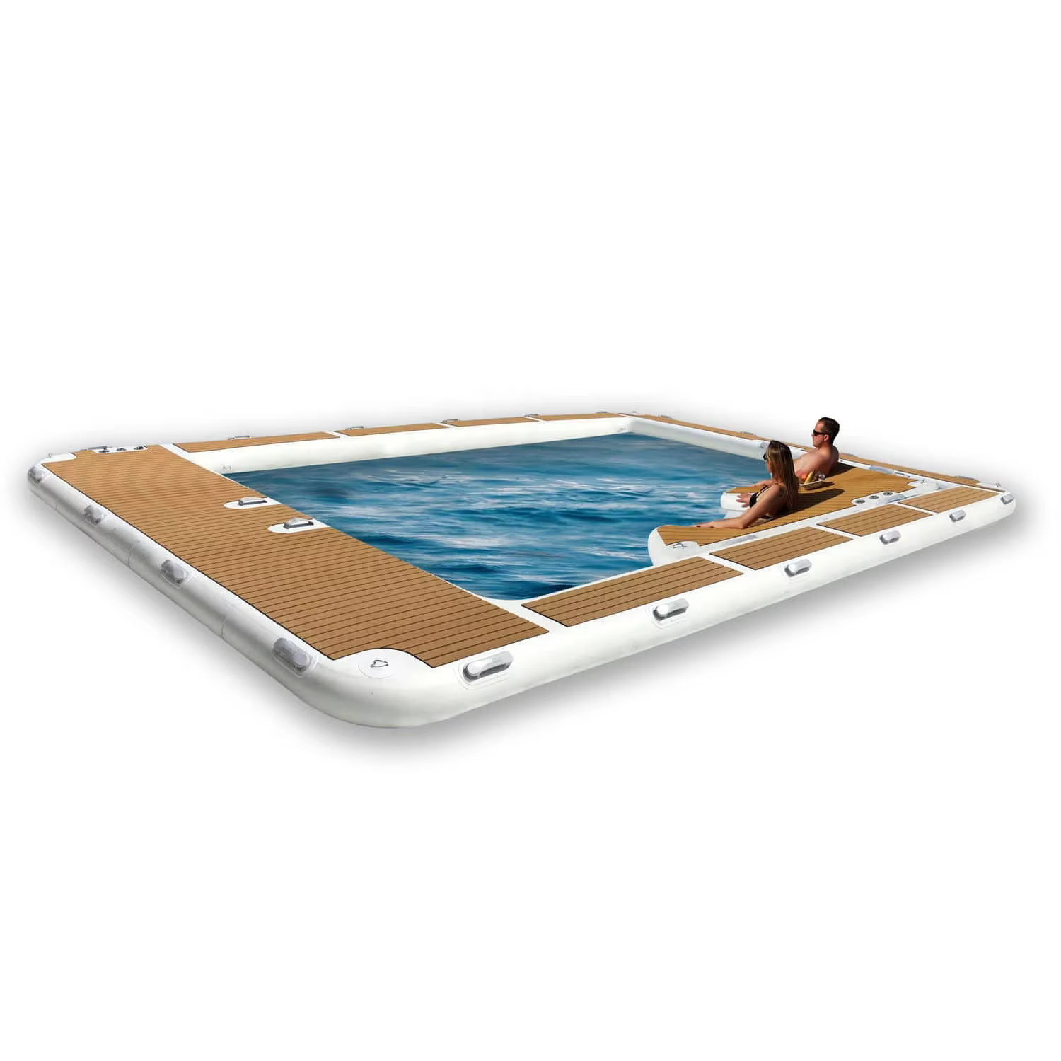 Plate-forme de plongée gonflable populaire, piscine de mer, plate-forme d'eau flottante Portable, piscine de mer avec maille pour Yacht