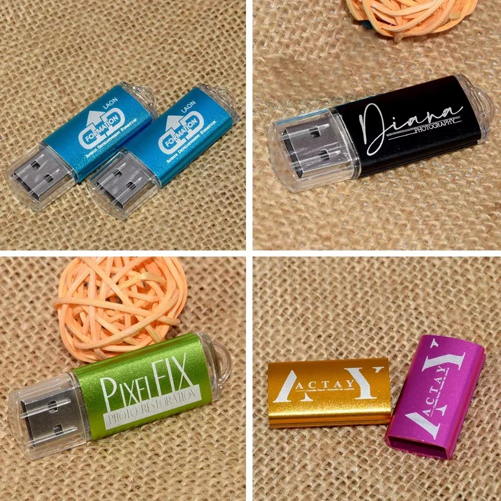 Clé USB personnalisée avec logo, lot de 10, 4 Go, 8 Go, 16 Go, 32 Go, 64 Go, étanche, capacité réelle, disque U, clé USB
