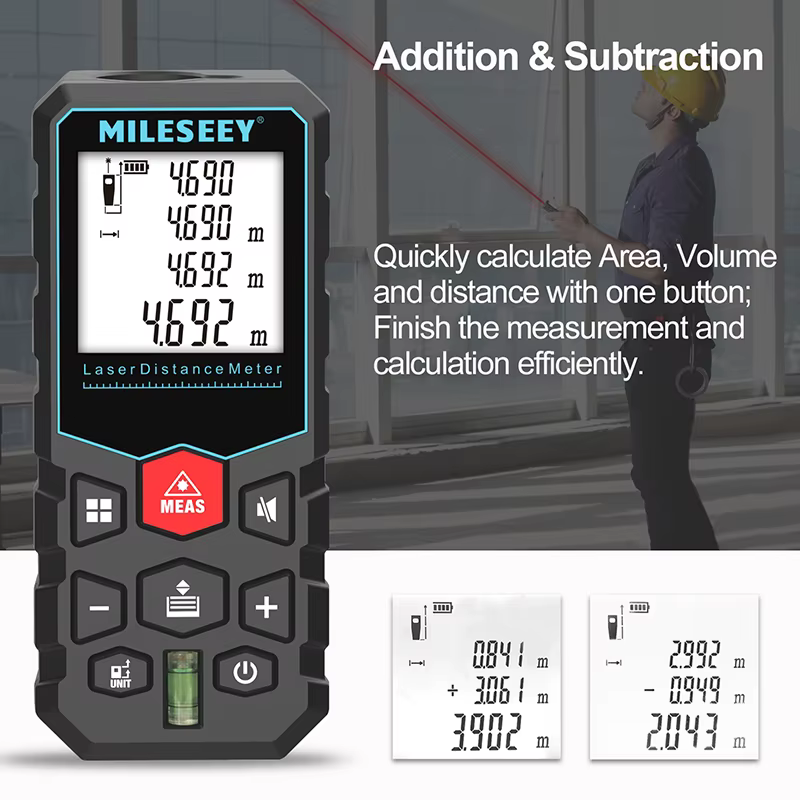 MILESEEY X5 ruban à mesurer Laser 40M télémètre