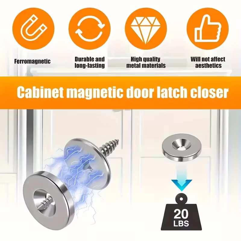 Fermeture magnétique pour porte d'armoire