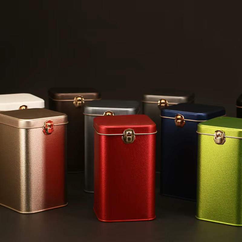 Boîte à thé en métal de Style européen avec serrure