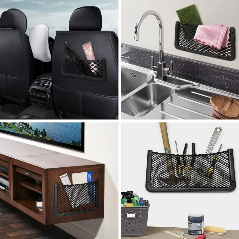 Filet de rangement de voiture, filet élastique, filets de chargement, caravane, Bus, Camping, siège arrière de véhicule, organisateur, maille, accessoires d'intérieur automobile