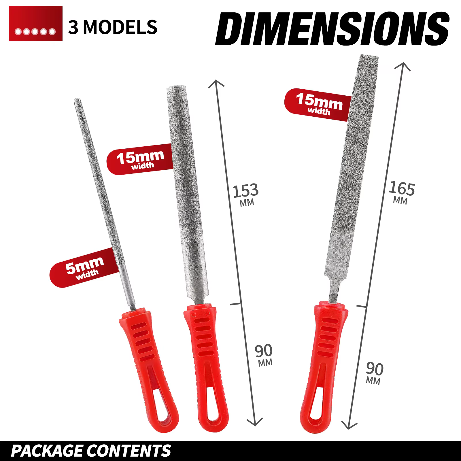 Ensemble de limes à main plates