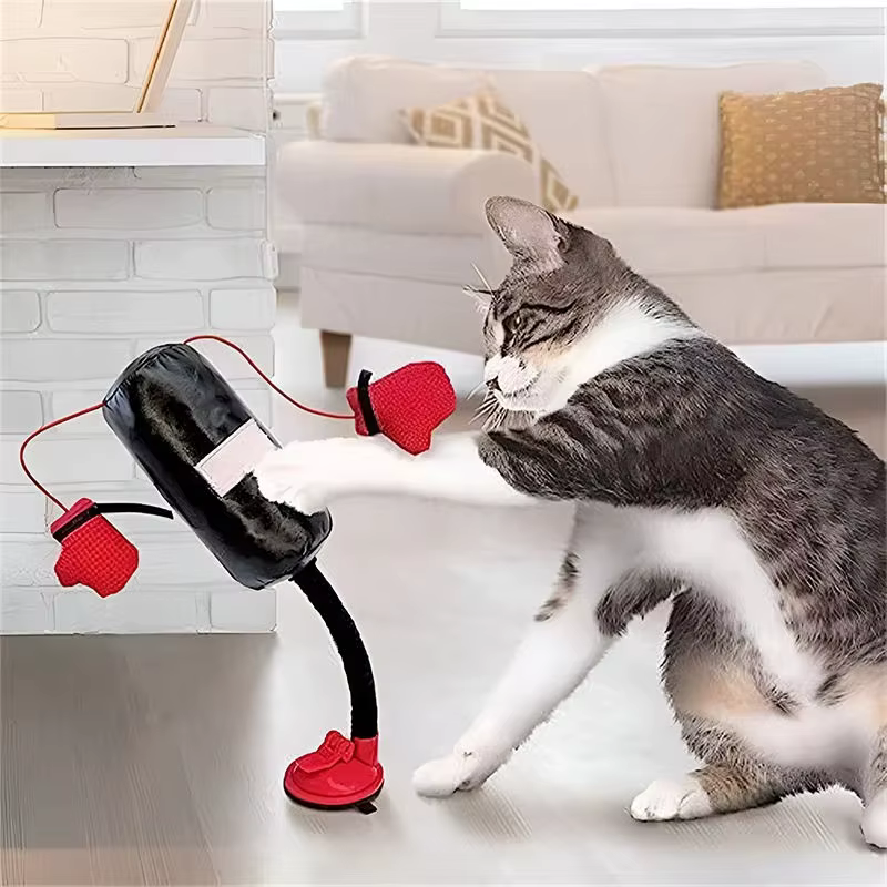 Mini sac de frappe interactif pour chat