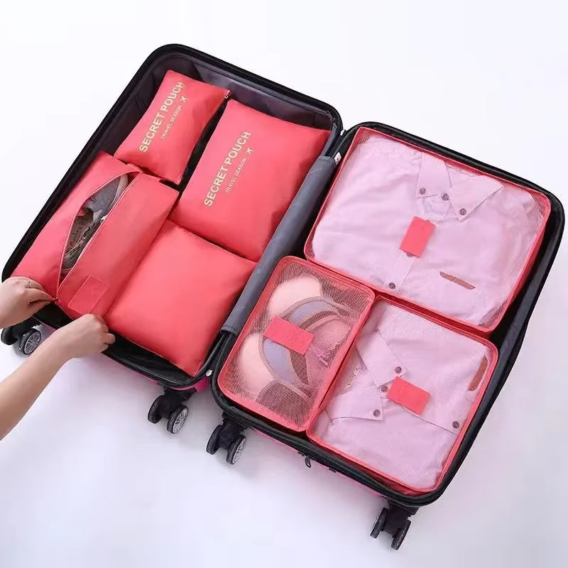 Lot de 6 pochettes de rangement pour valise de voyage