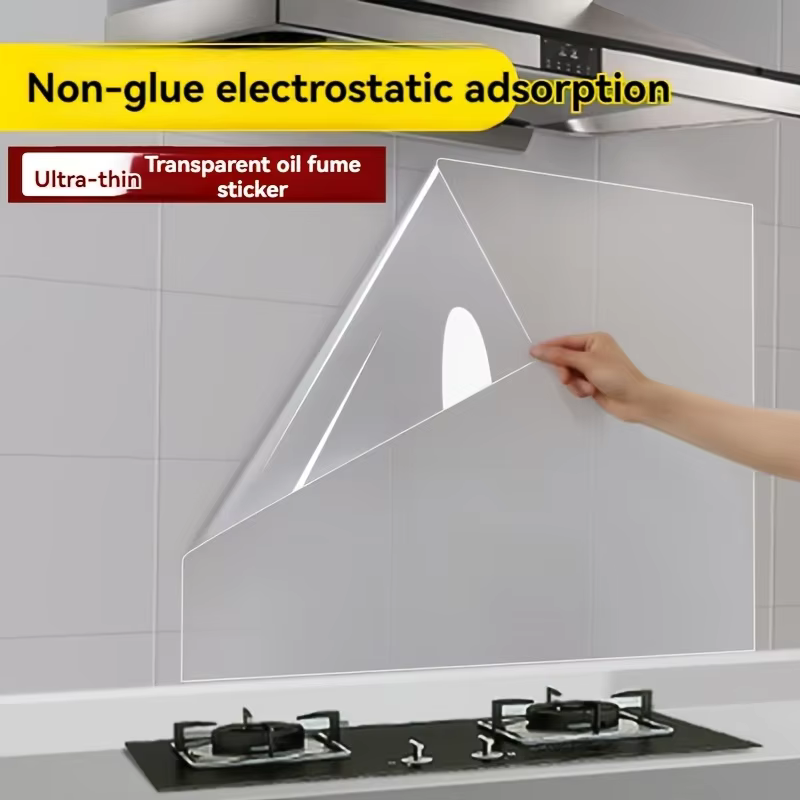 Un rouleau de film de protection murale adhésif électrostatique en plastique - film imperméable, résistant à l'huile et amovible.