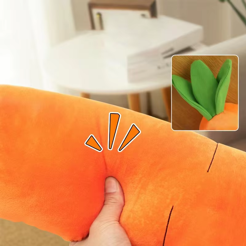 Jouet pour chien, jouet en peluche en forme de carotte