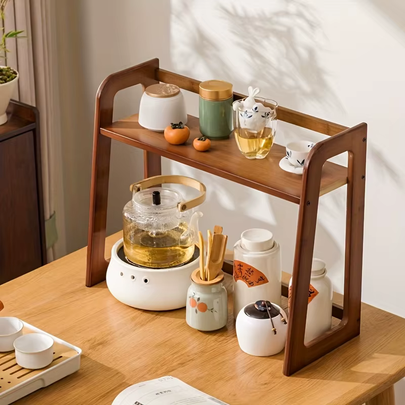Porte-gobelet support de rangement bureau double couche tasse à café service à thé support de tasse de rangement ustensile à café stockage sur la Table cadeau