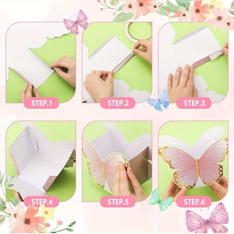Boîte-cadeau papillon 12 pièces/ensemble