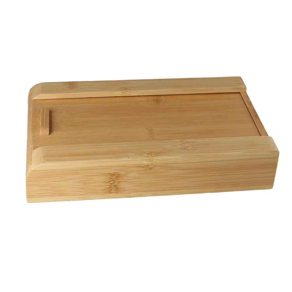 Boîte de rangement pratique sous le bureau, tiroir de rangement en bois de bambou naturel/noyer, tiroir caché, conteneur de papeterie, rangement à domicile