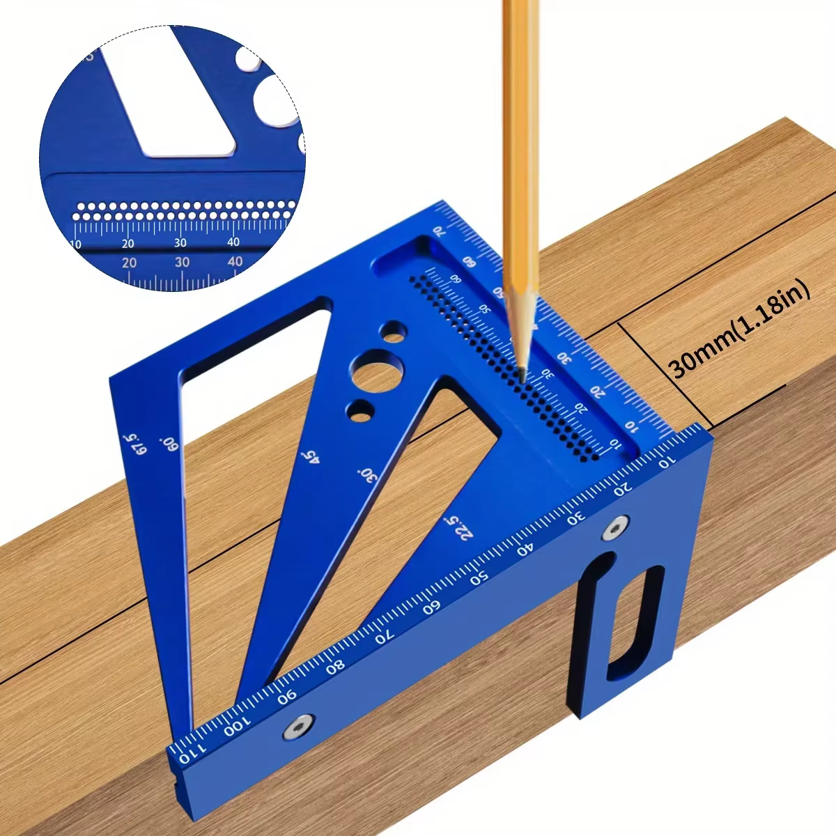 Règle de mesure 3D multi-angle