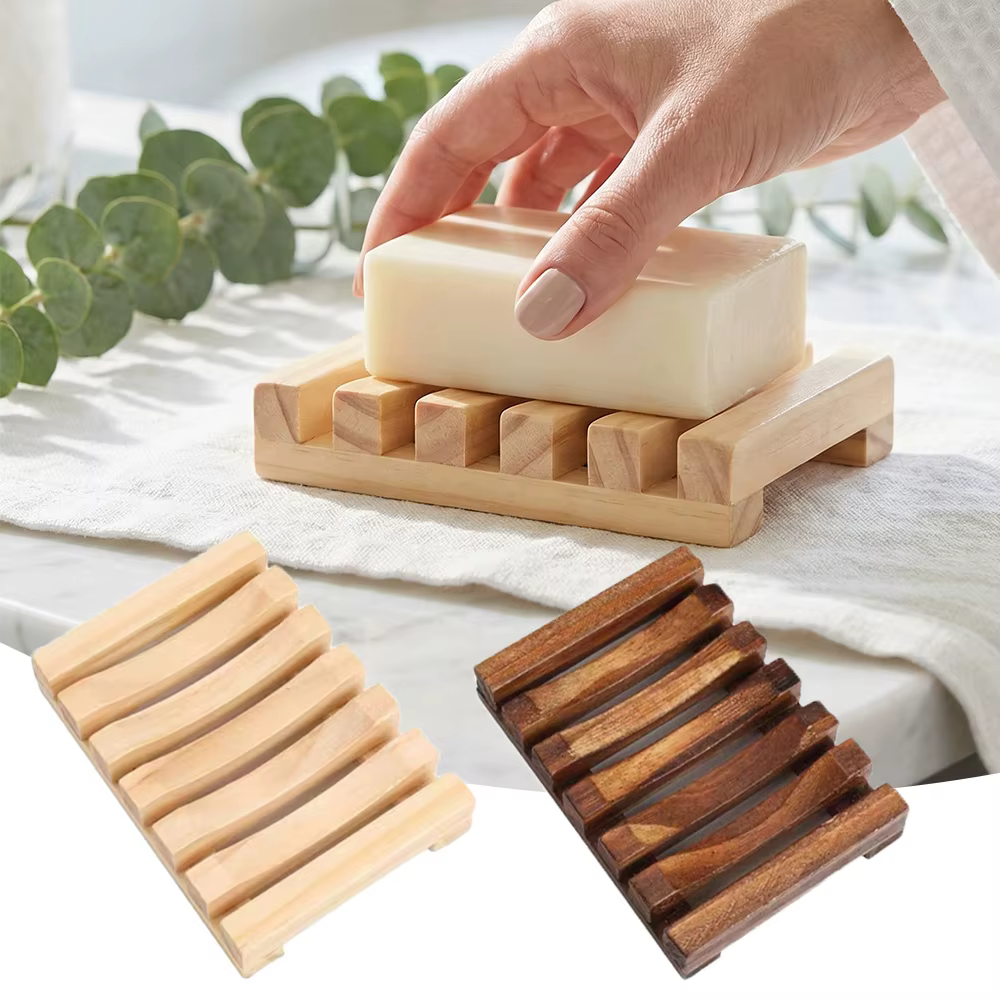 Boîte à Savon en Bois Naturel