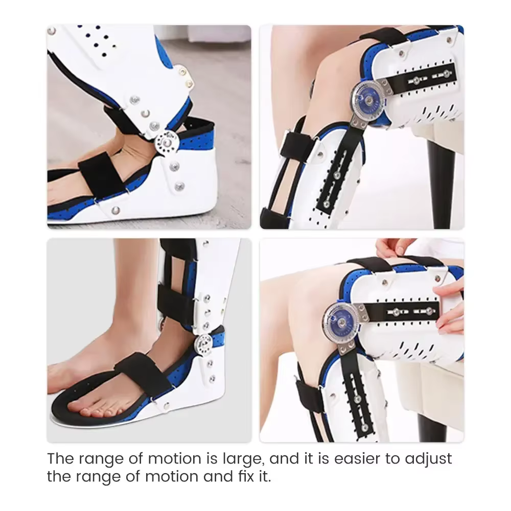 Stabilisateur d'articulation d'orthèse de soutien de pied de genou articulé de ROM
