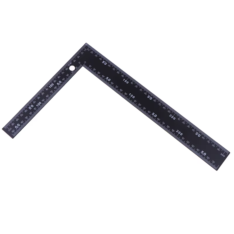 Règle d'angle à angle droit noire