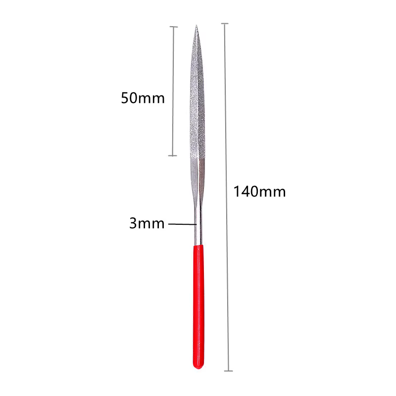 10 pièces diamant aiguille fichier ensemble 3x140mm Mini