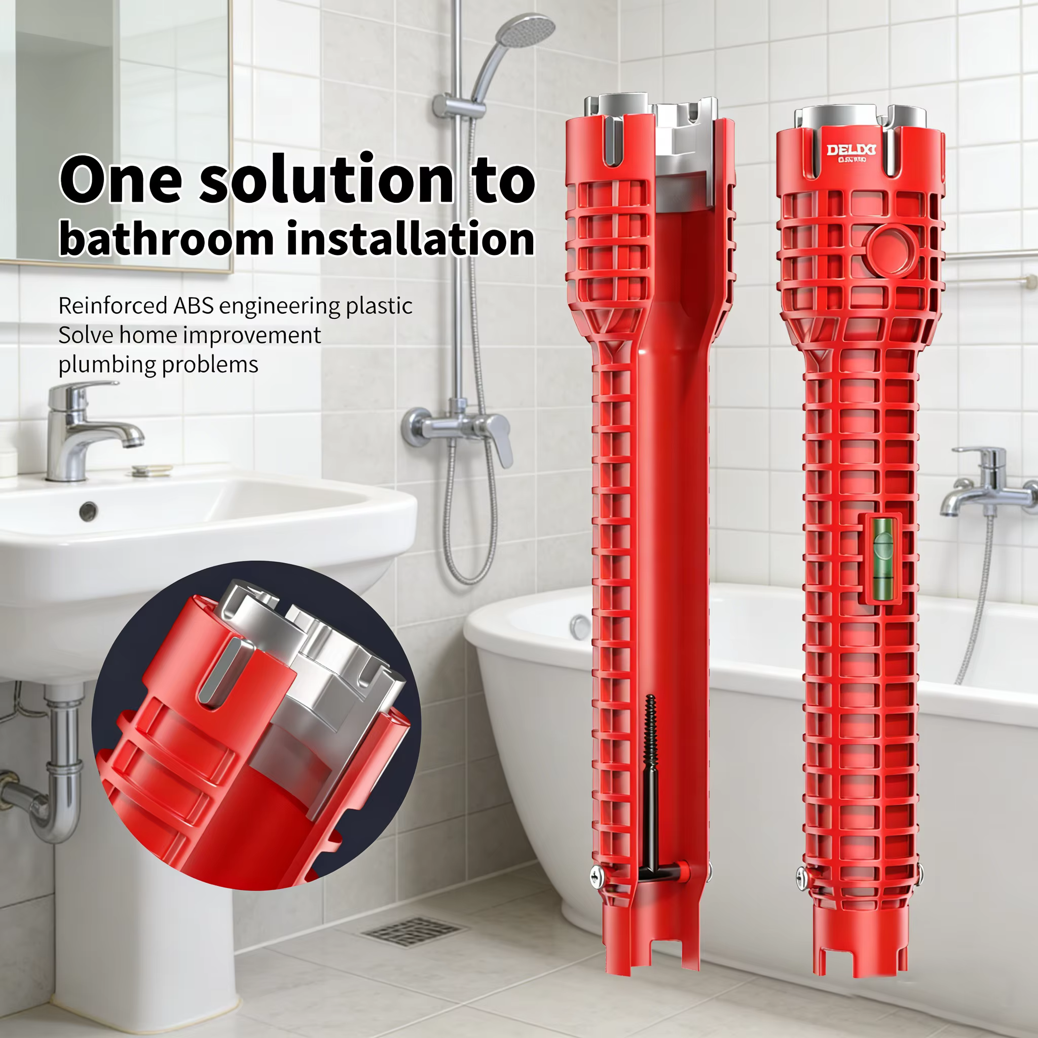 Outil de réparation de robinet 9-en-1 pour salle de bain et cuisine