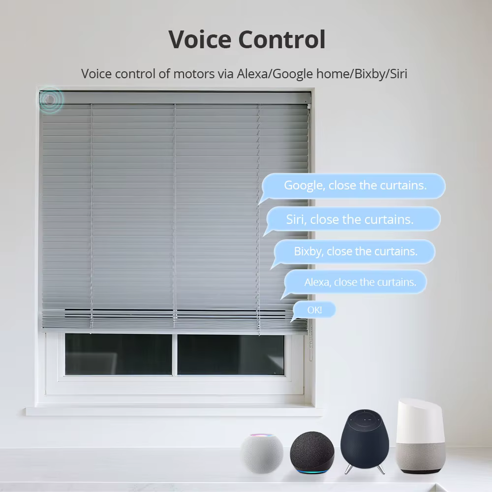 Zemismart Matter sur fil moteur de stores à rouleau intelligent pour Tube de 25mm 28mm batterie intégrée Homekit Google Home Smartthings